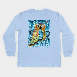 Abstract Owl Kids Long Sleeve T-Shirt